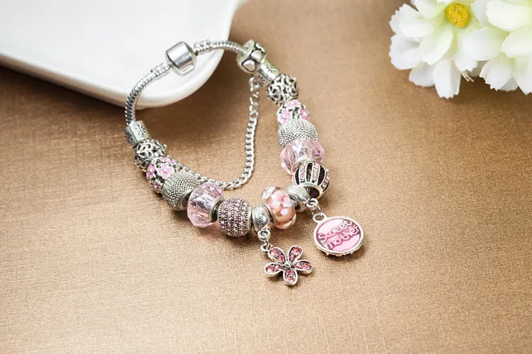 Crystal Enamel Beads Charm Beads Bracelet