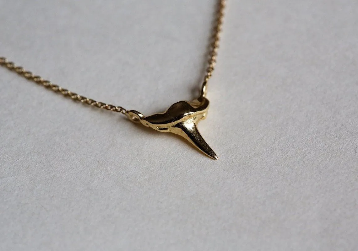 Dainty Gold Shark Tooth Necklace