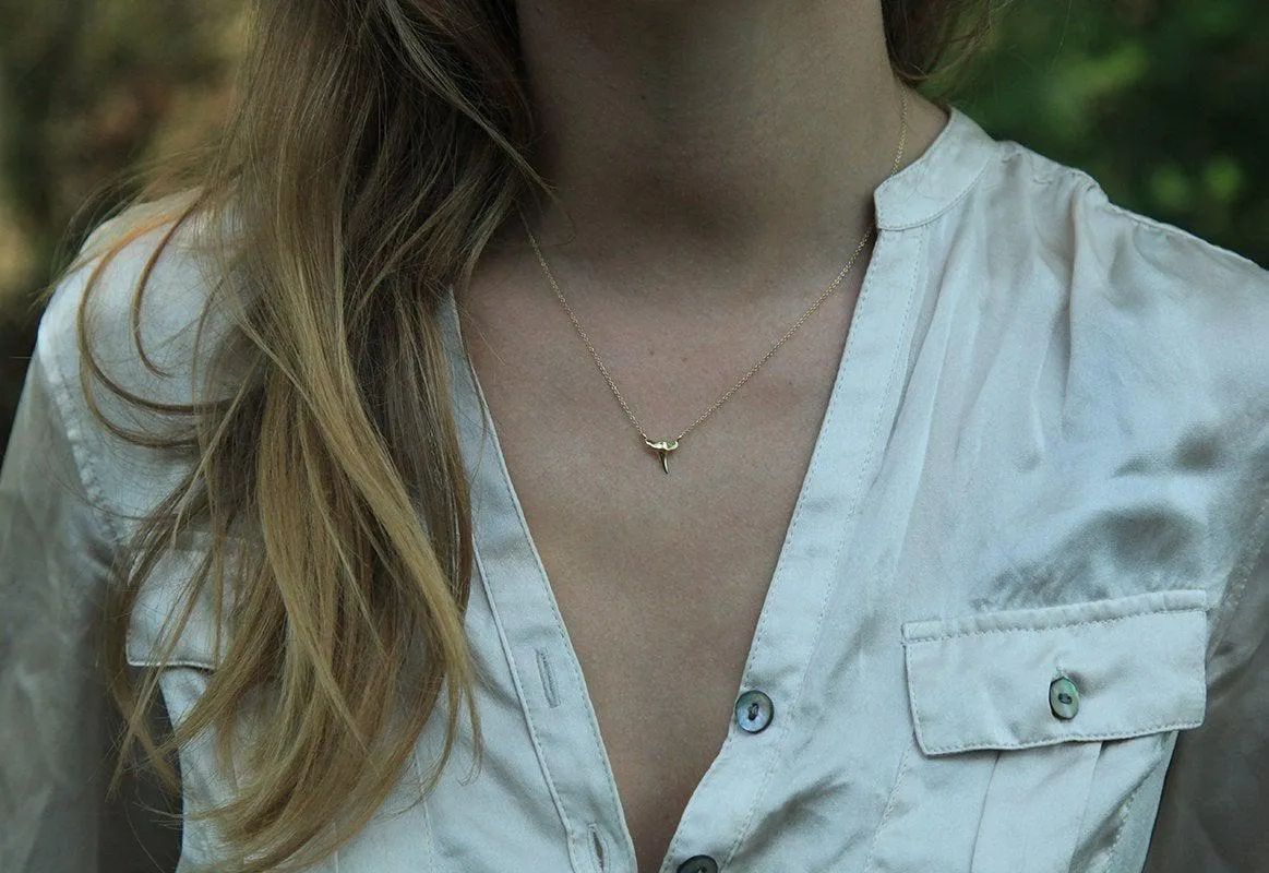 Dainty Gold Shark Tooth Necklace