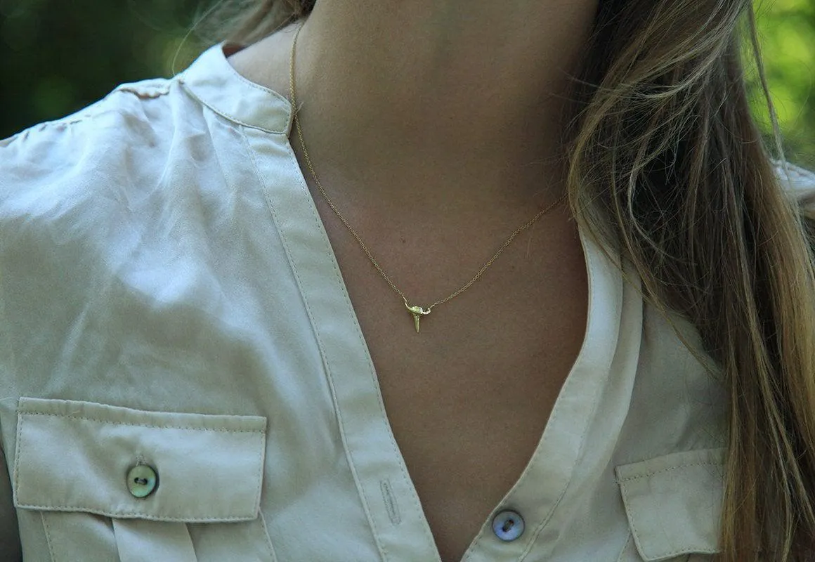 Dainty Gold Shark Tooth Necklace