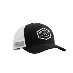 Dark Seas Progress Trucker Cap black white OS