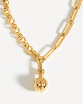 Deconstructed Axiom Small Sphere Chain Necklace | 18ct Gold Plated