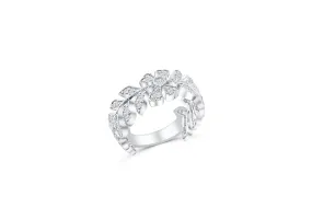 Diamond Anniversary Ring 0.62 ct tw Round-cut 14K White Gold BAN033