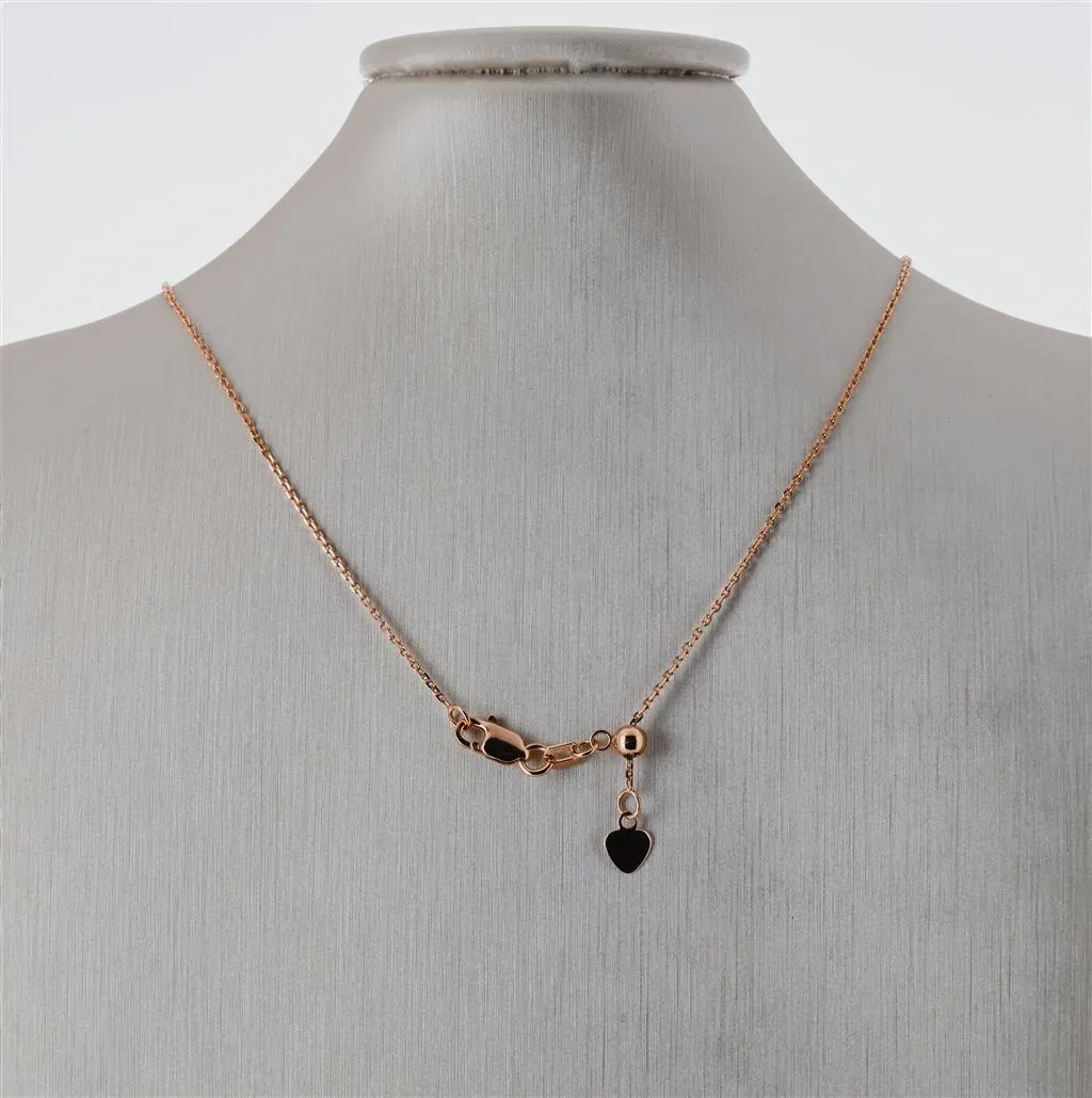 Diamond Bezel Choker, 16.5" - Rose Gold