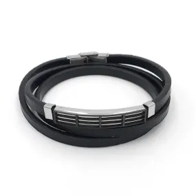 Double Layer Men's Leather Bracelets