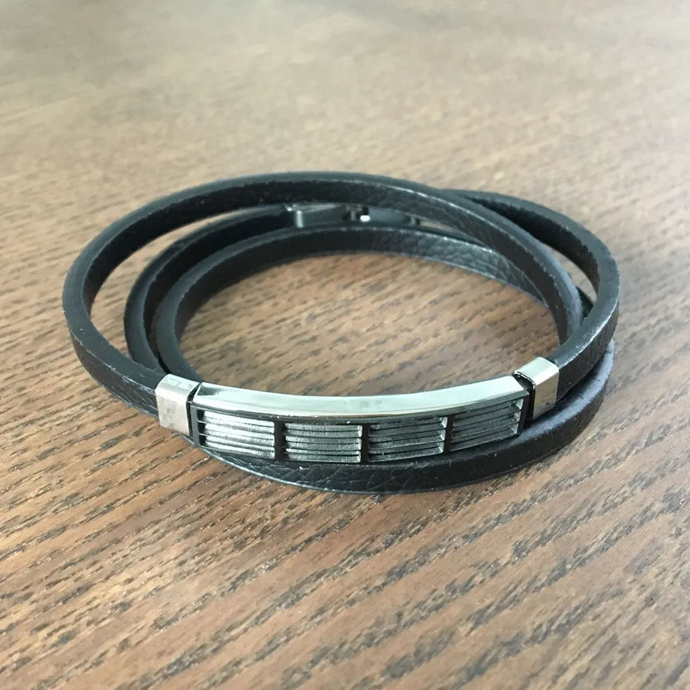 Double Layer Men's Leather Bracelets