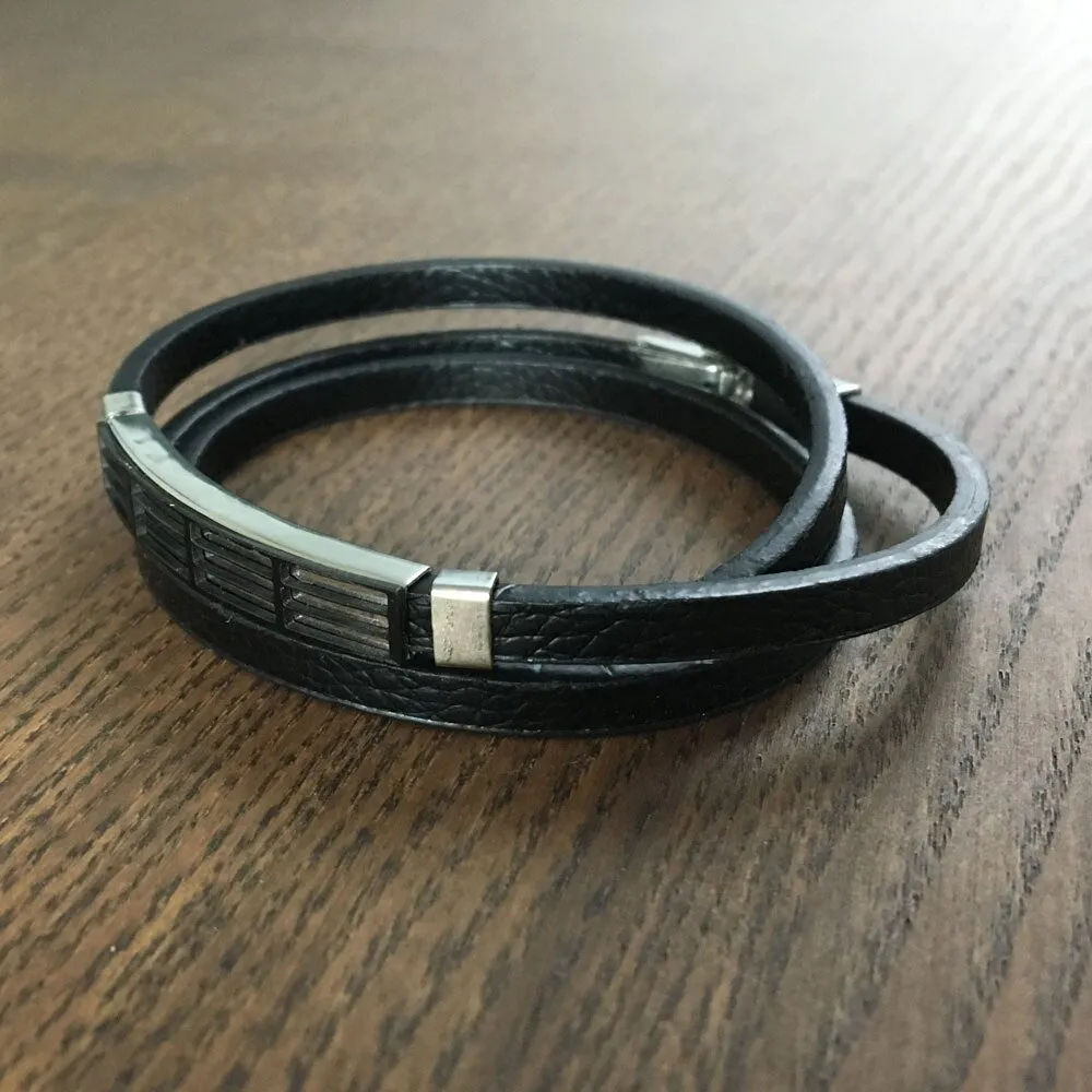 Double Layer Men's Leather Bracelets