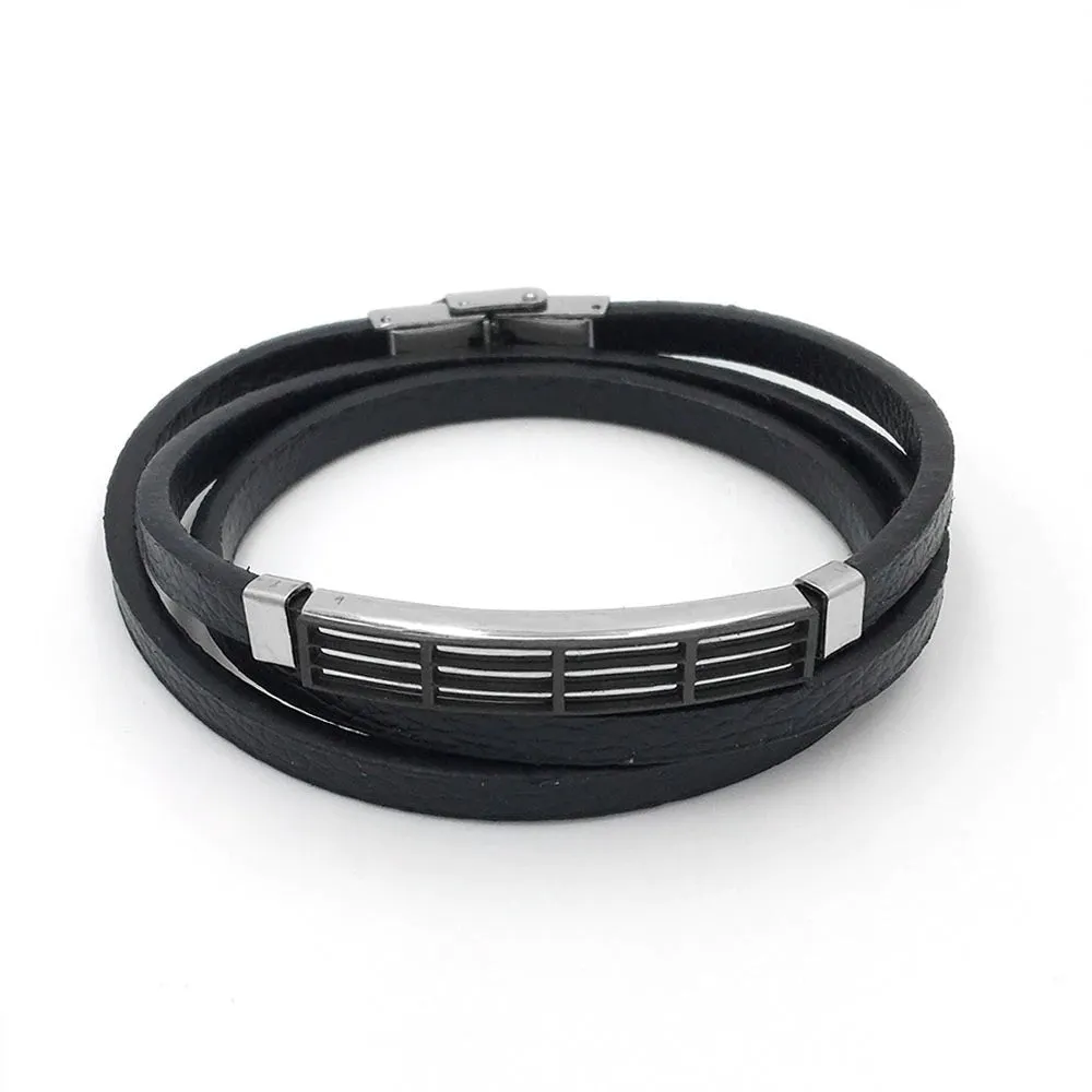 Double Layer Men's Leather Bracelets