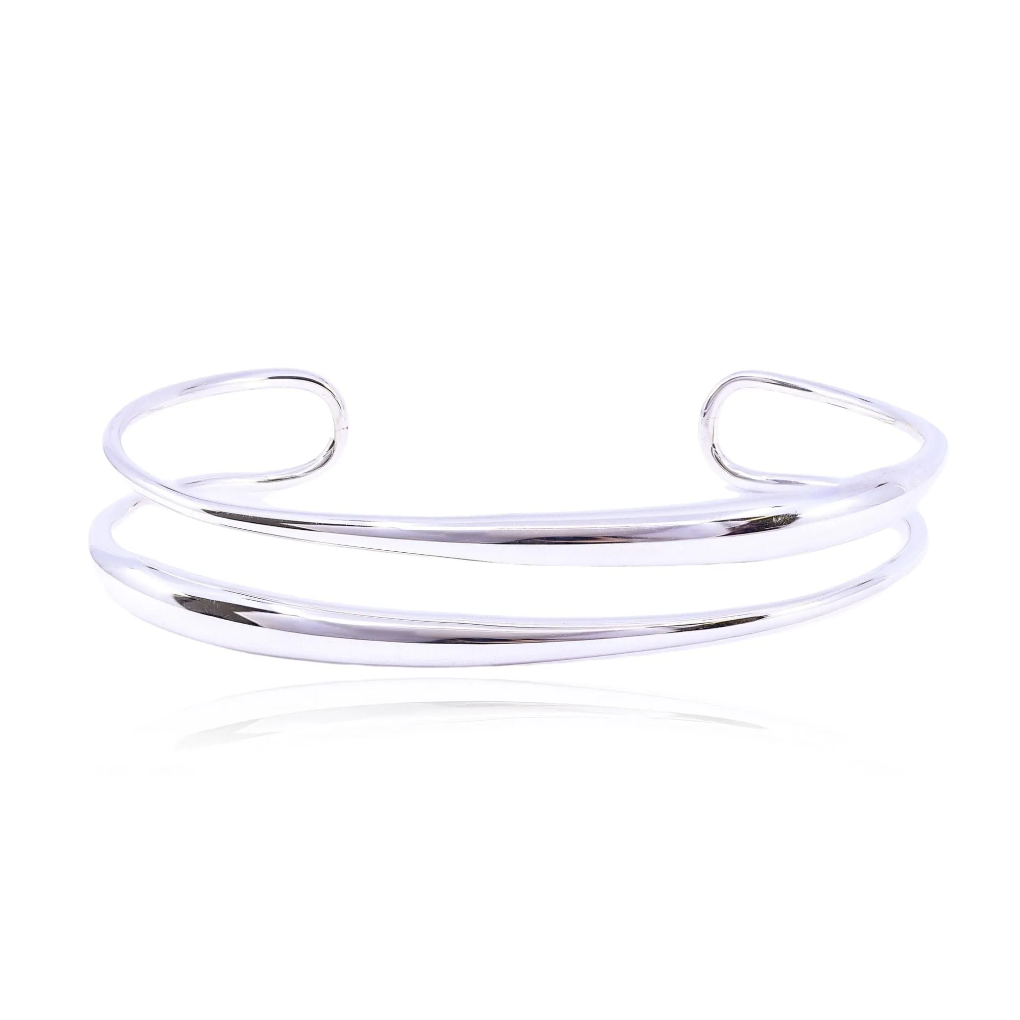 ED LEVIN STERLING SILVER PERPETUAL CUFF BRACELET, MEDIUM