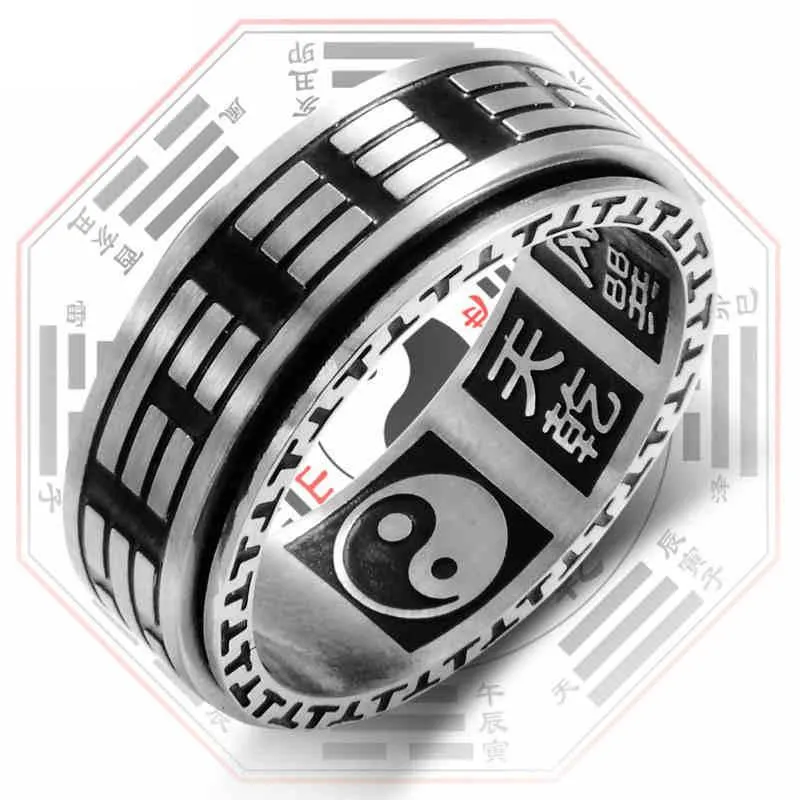 Eight Trigrams Spinner Ring