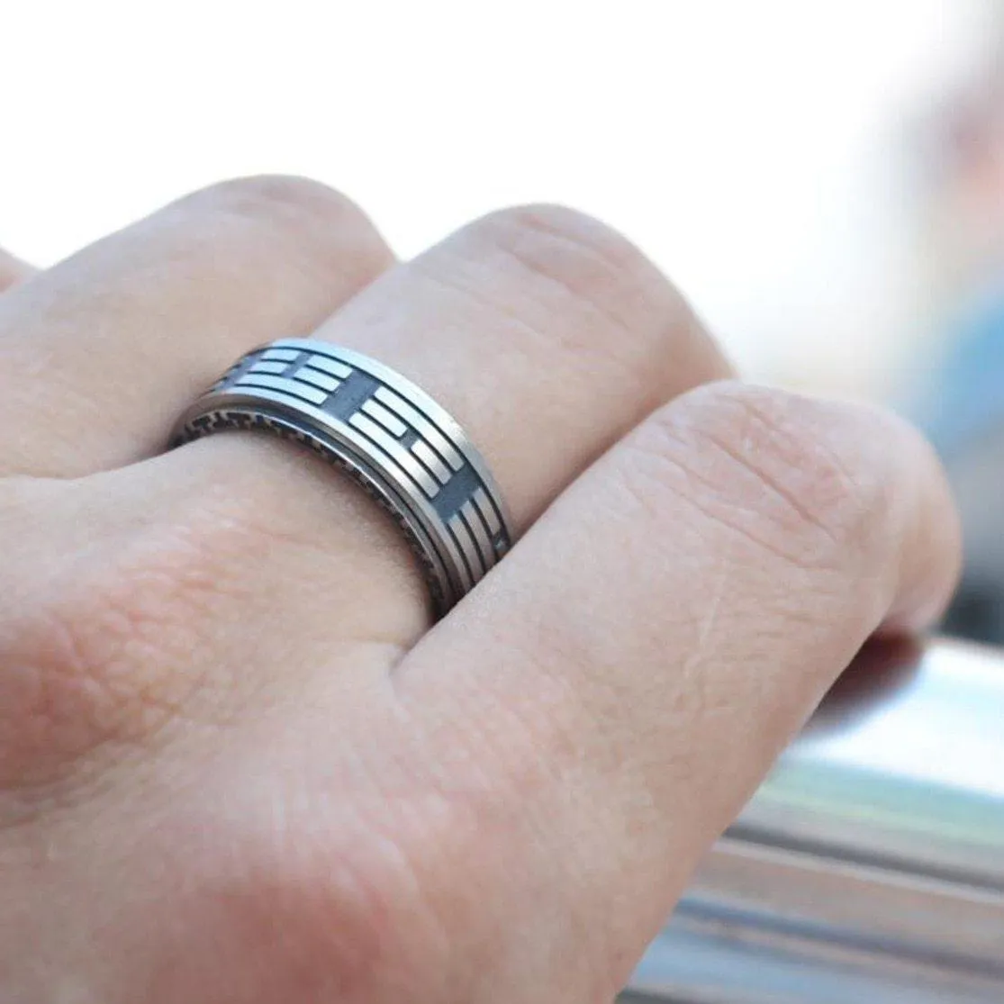 Eight Trigrams Spinner Ring