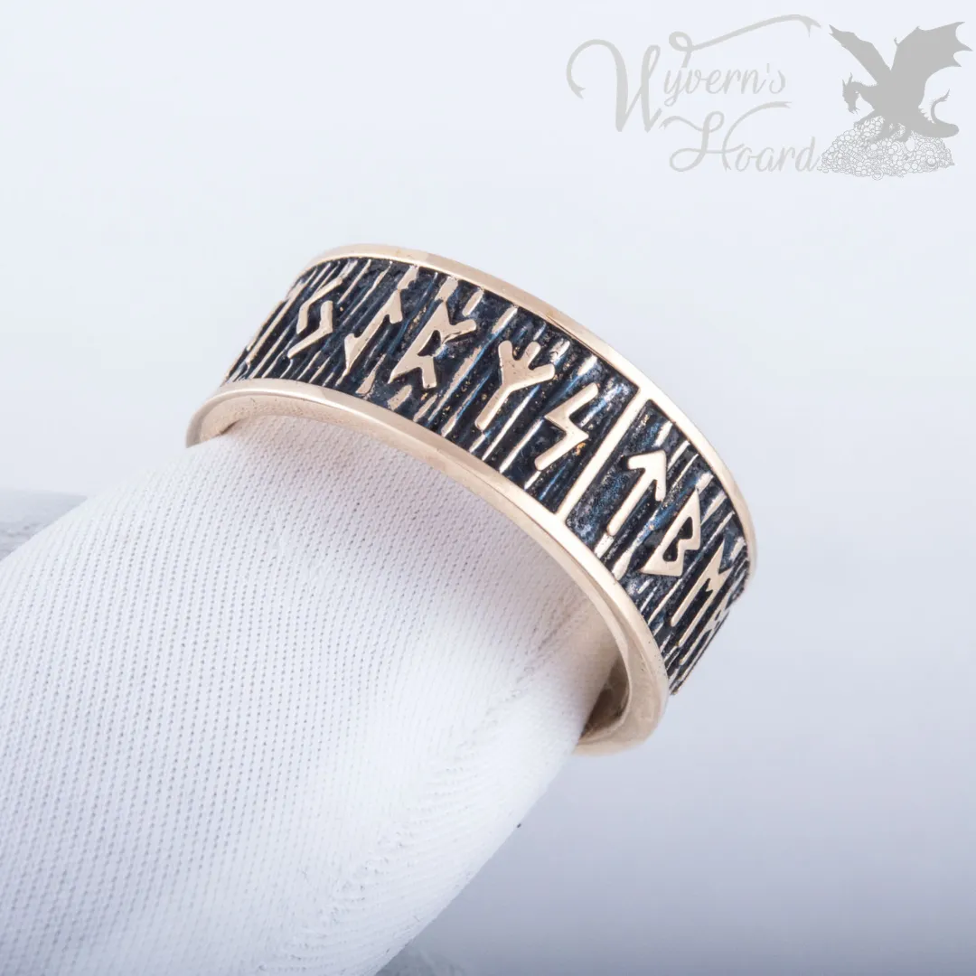 Elder Futhark Runes Ring