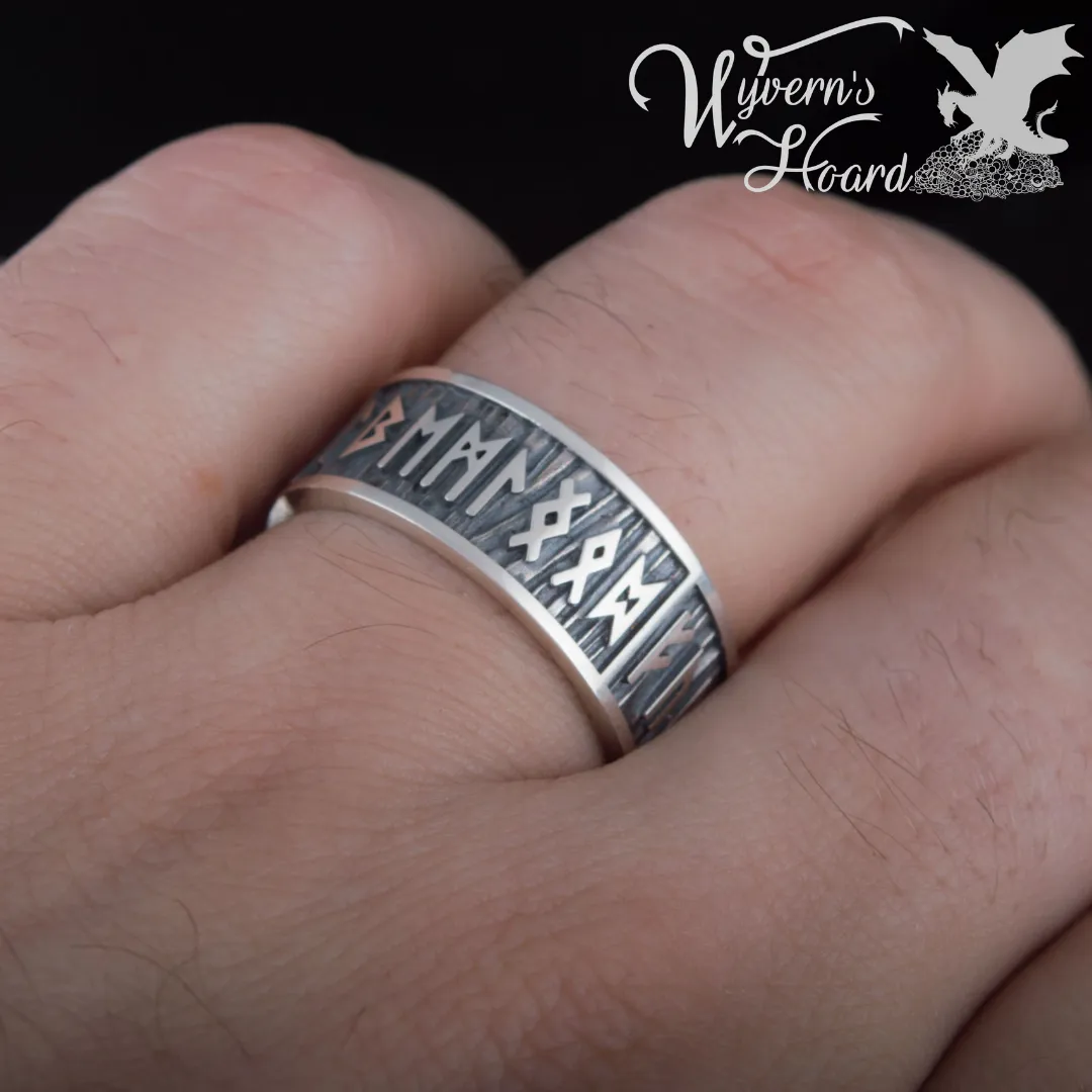 Elder Futhark Runes Ring