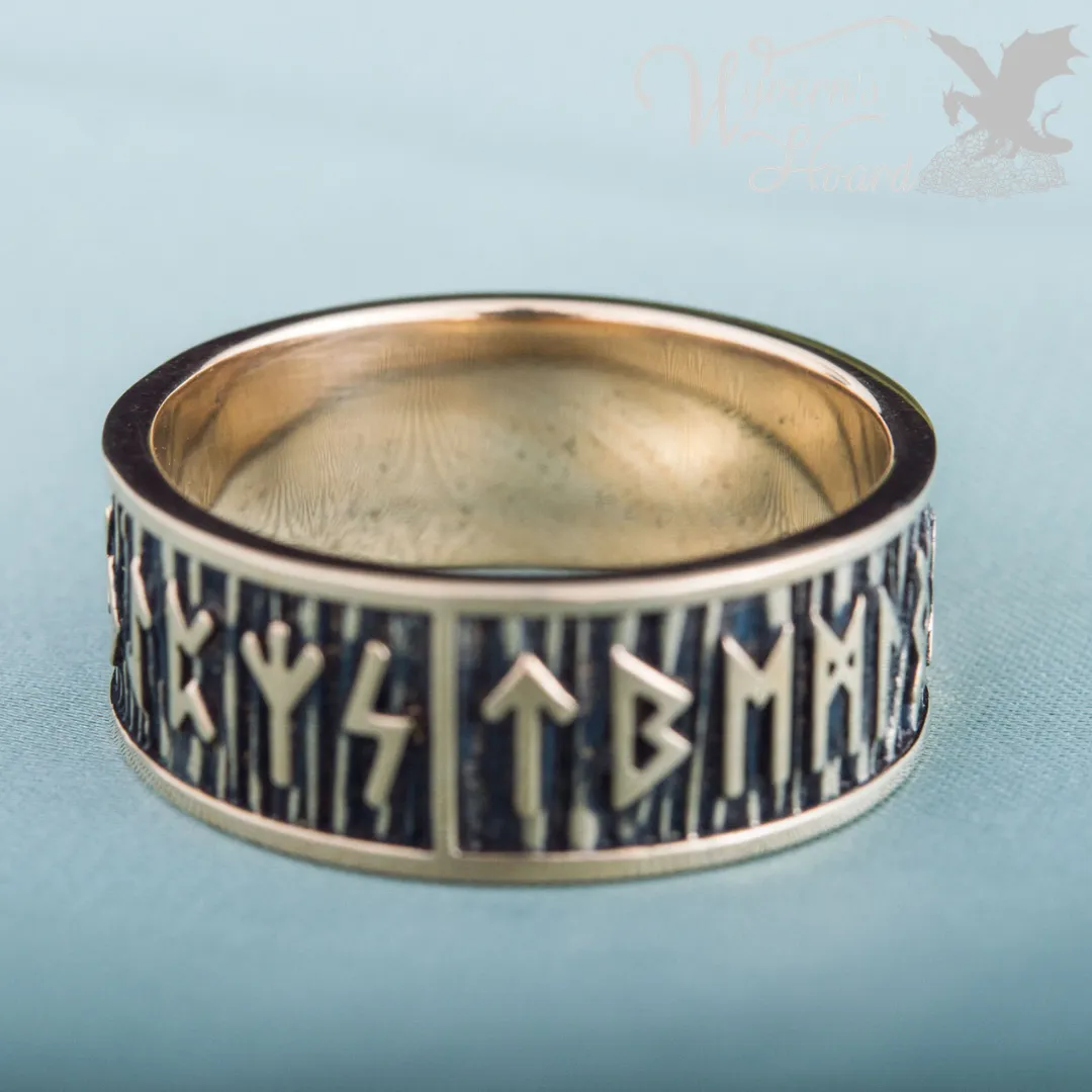 Elder Futhark Runes Ring