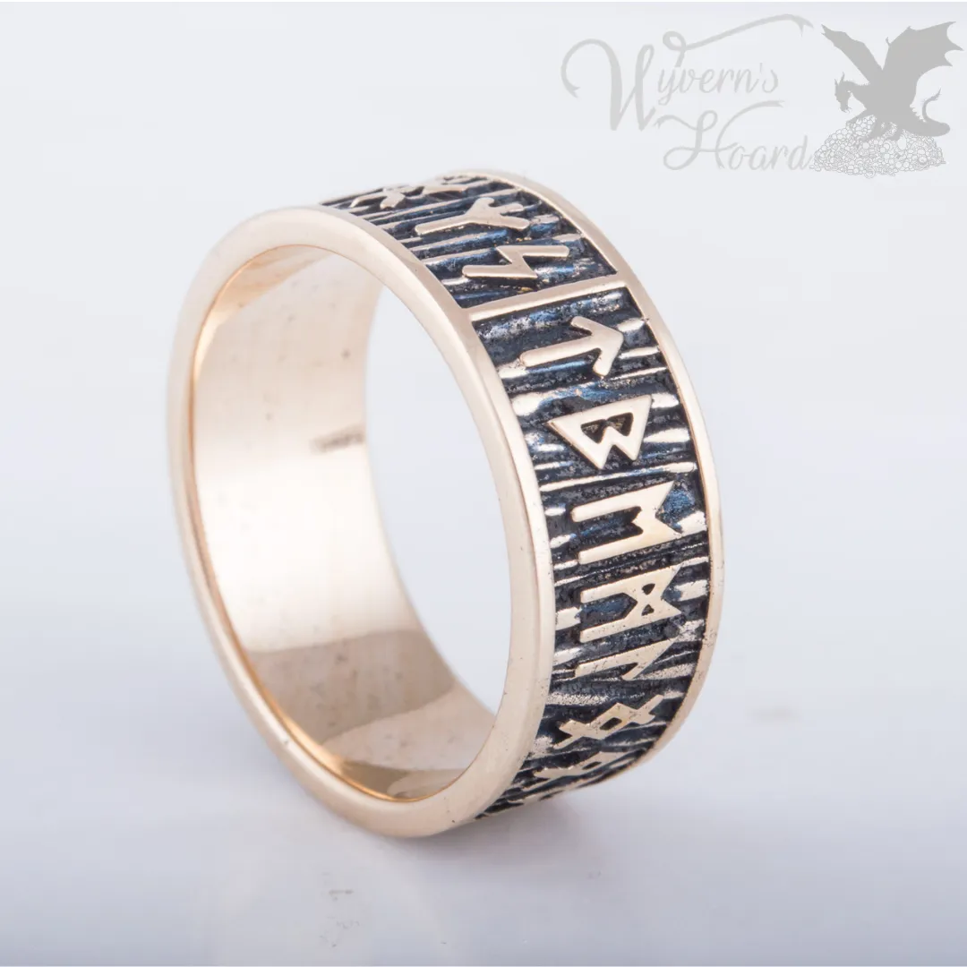 Elder Futhark Runes Ring