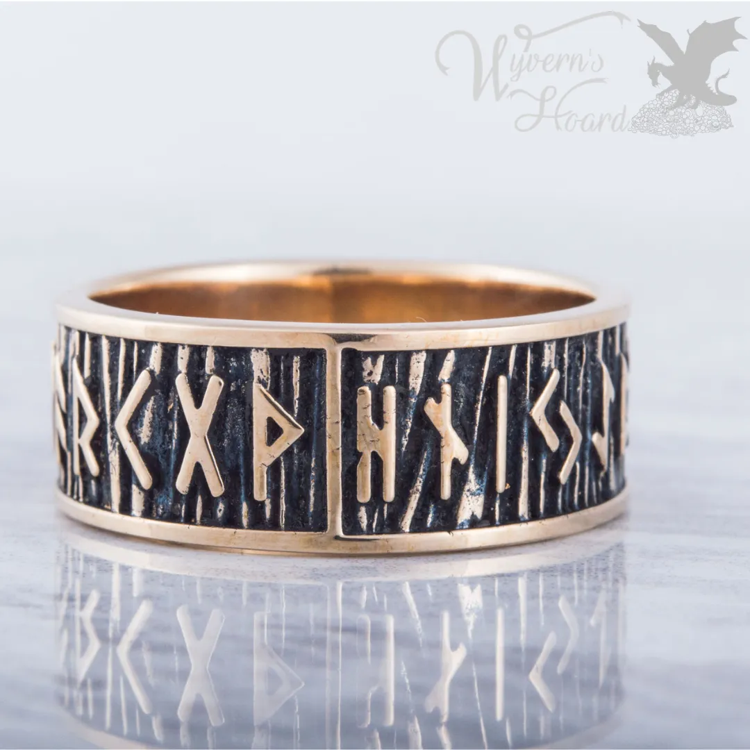 Elder Futhark Runes Ring