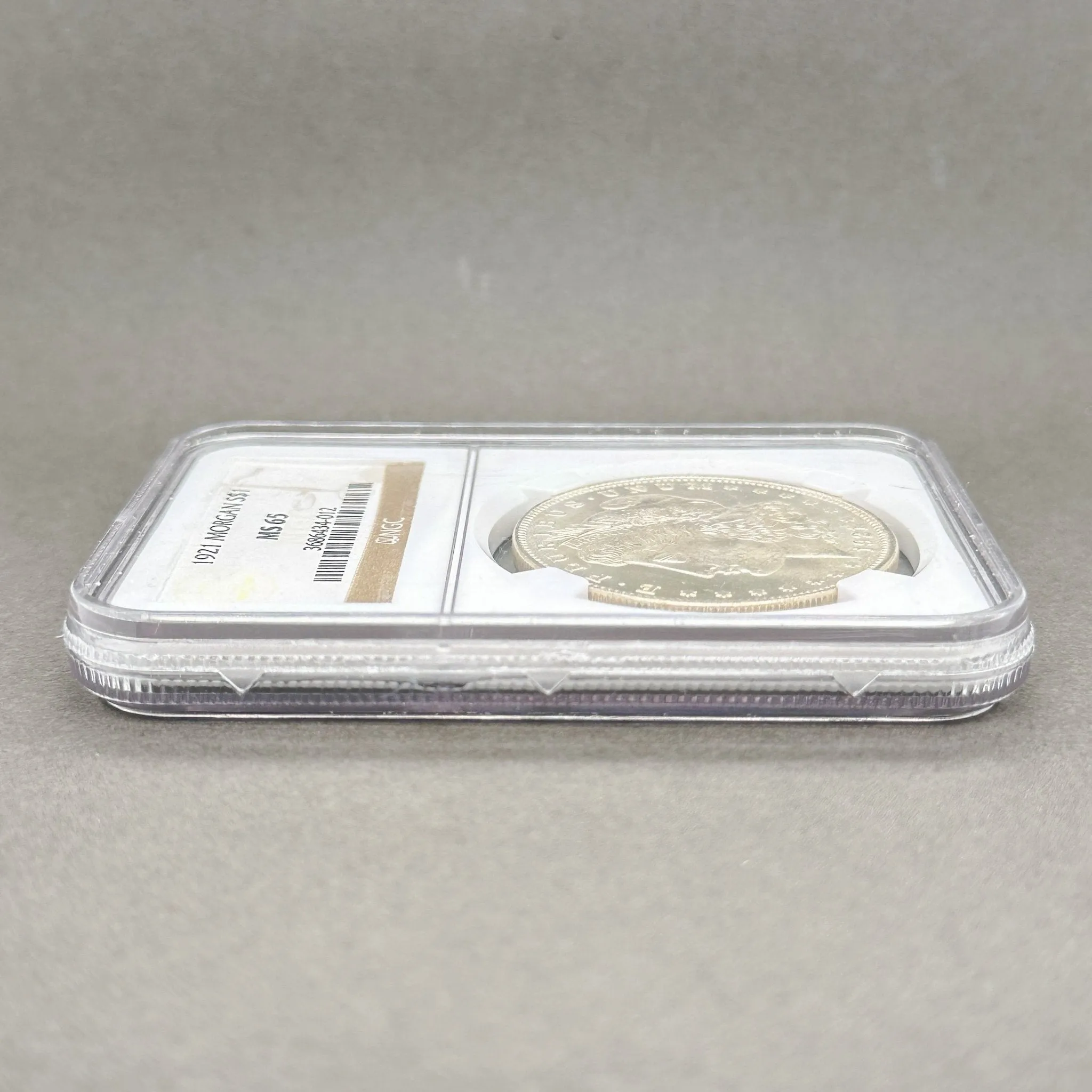 Estate 0.900 Fine Silver 1921 $1 Morgan Dollar NGC MS65