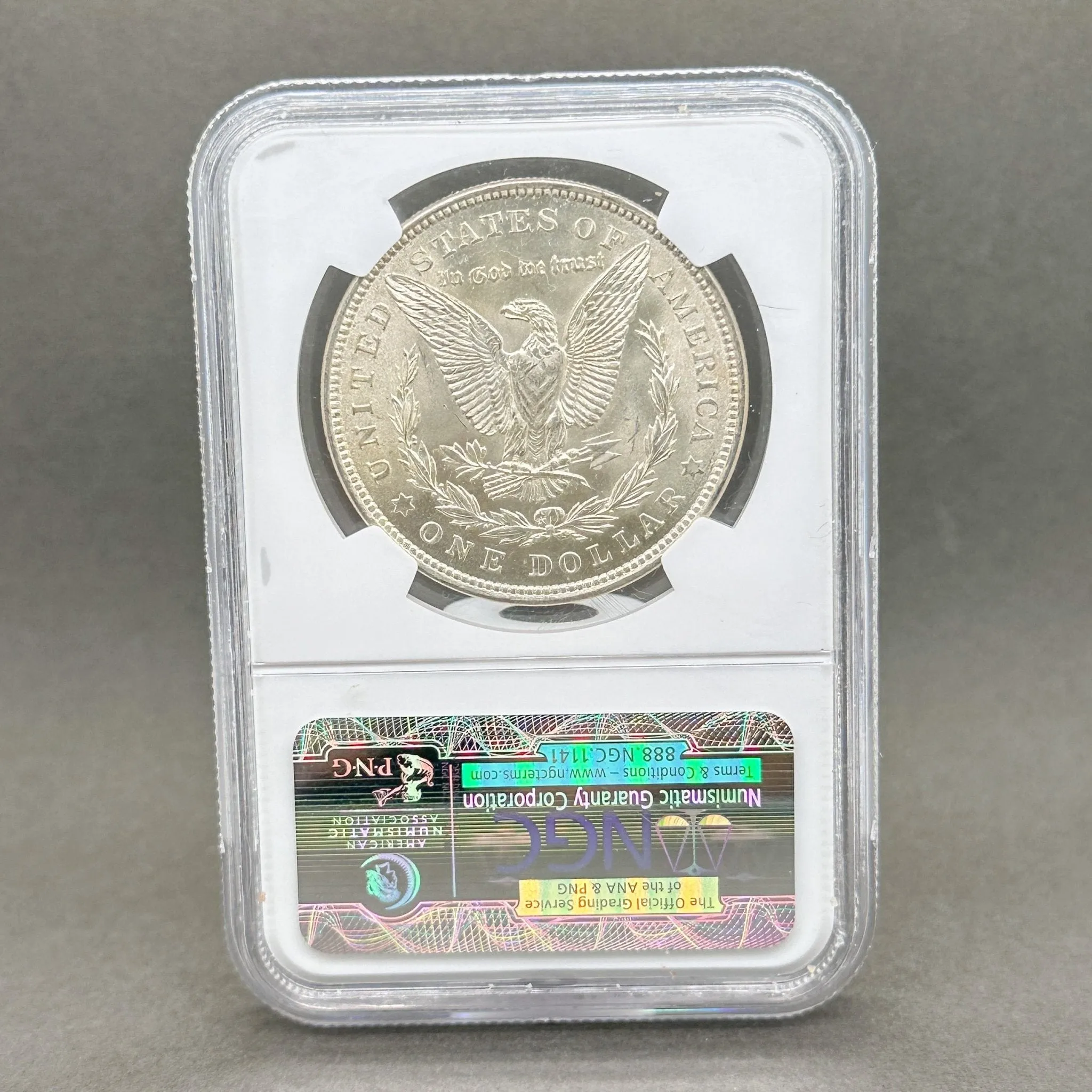 Estate 0.900 Fine Silver 1921 $1 Morgan Dollar NGC MS65