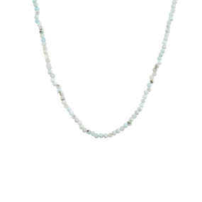 Faceted Larimar Beaded Necklace