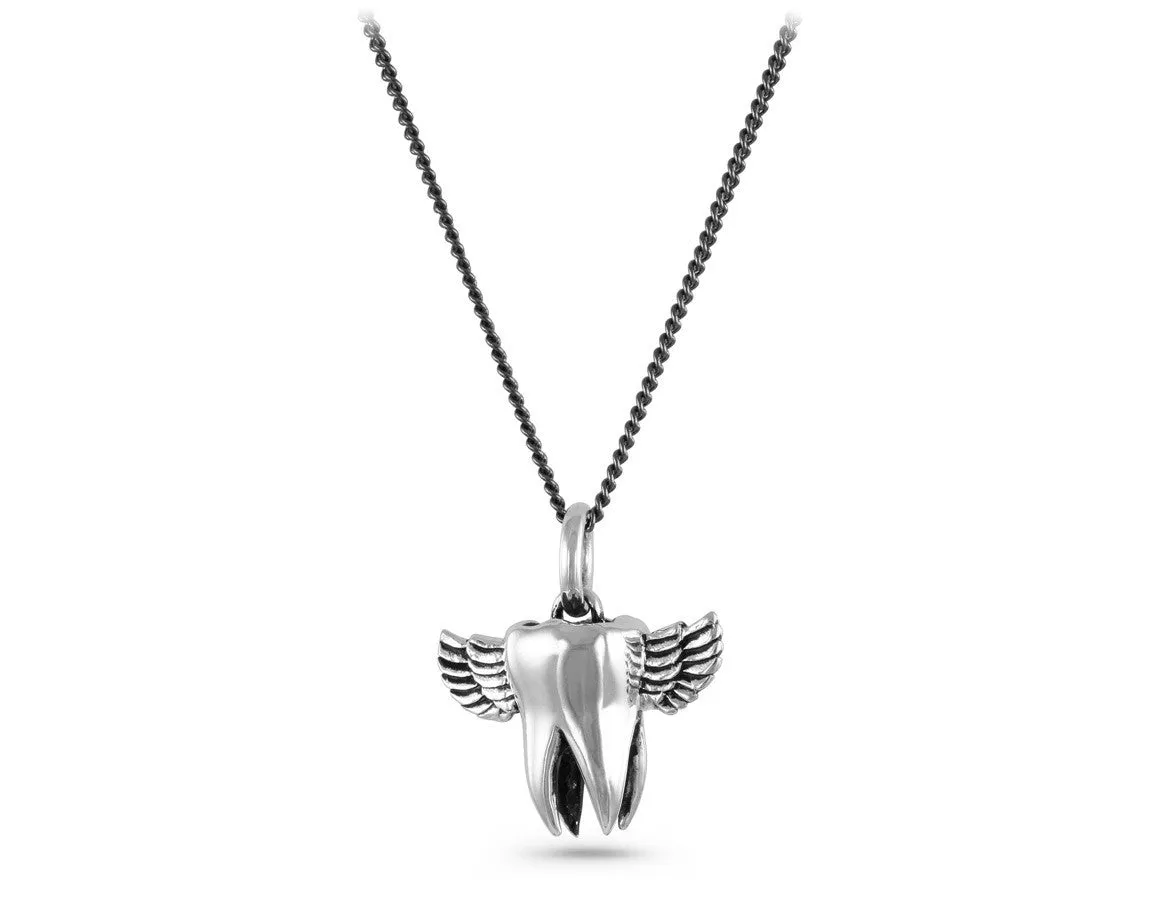 Flying Tooth Necklace - Silver