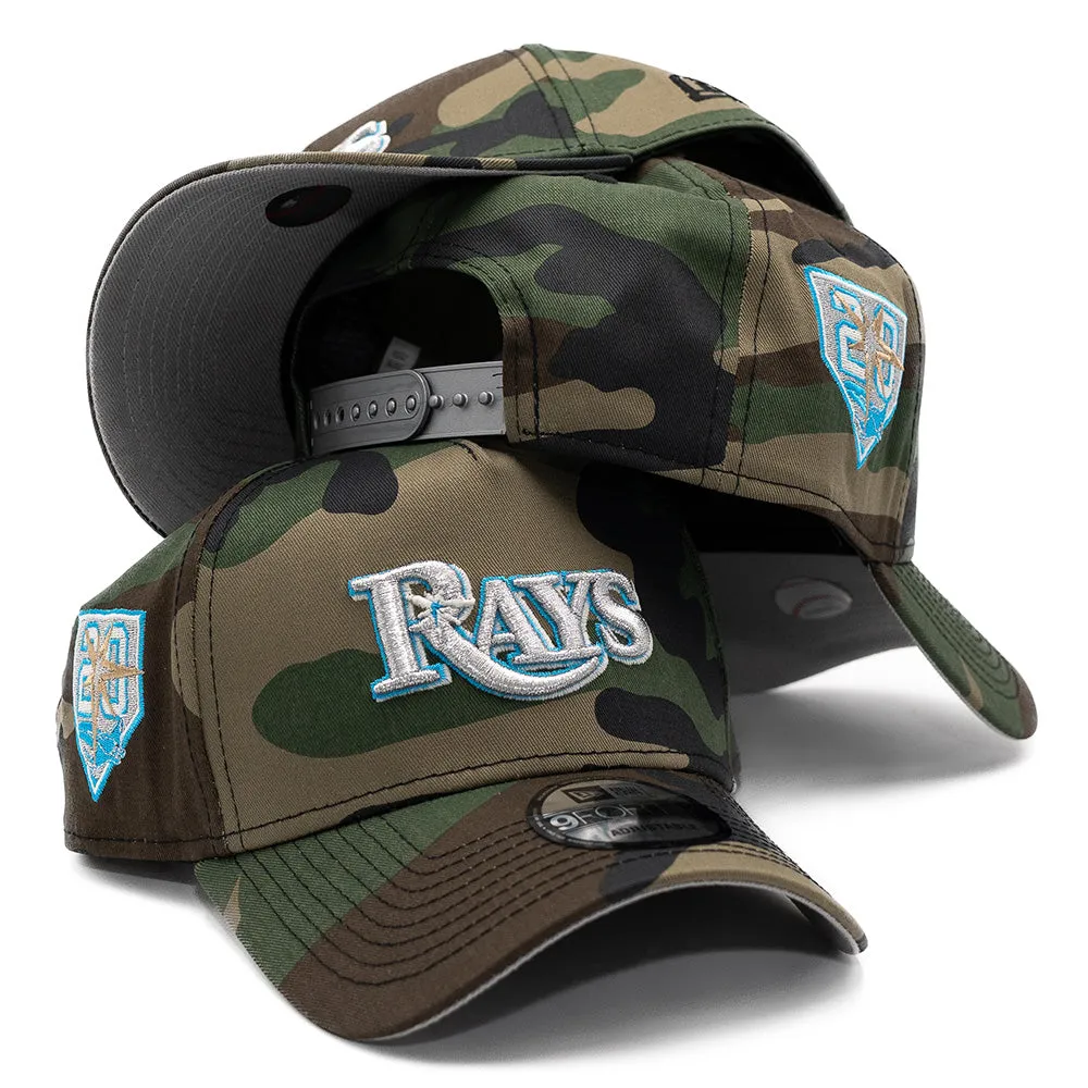 FRESH RAGS X NEW ERA TAMPA BAY RAYS SCRIPT 20 Seasons SIDE PATCH - 9FORTY AFRAME SNAPBACK