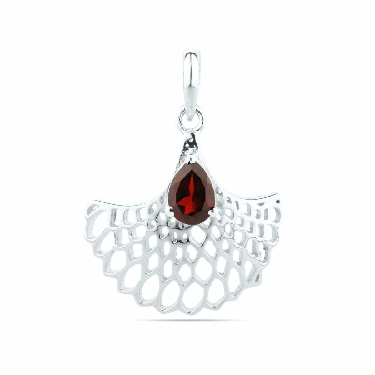 GARNET PENDANT,GARNET Pear Pendant, Designer Pendant