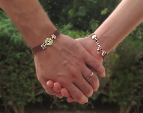 Gift for Him and Her - Initial Engraved Bracelet