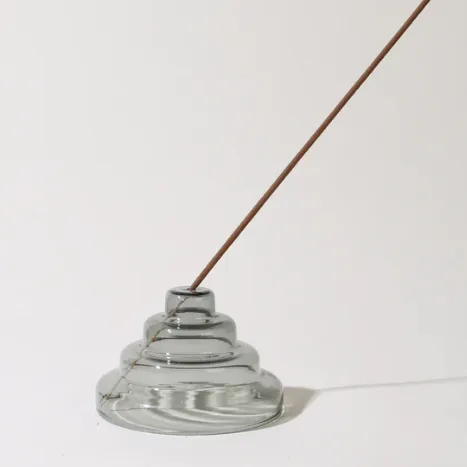 glass meso incense holder