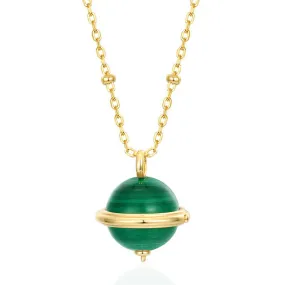 Gold Gemstone Planet Necklace