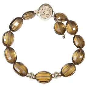 Golden Quartz and Gold Bracelet