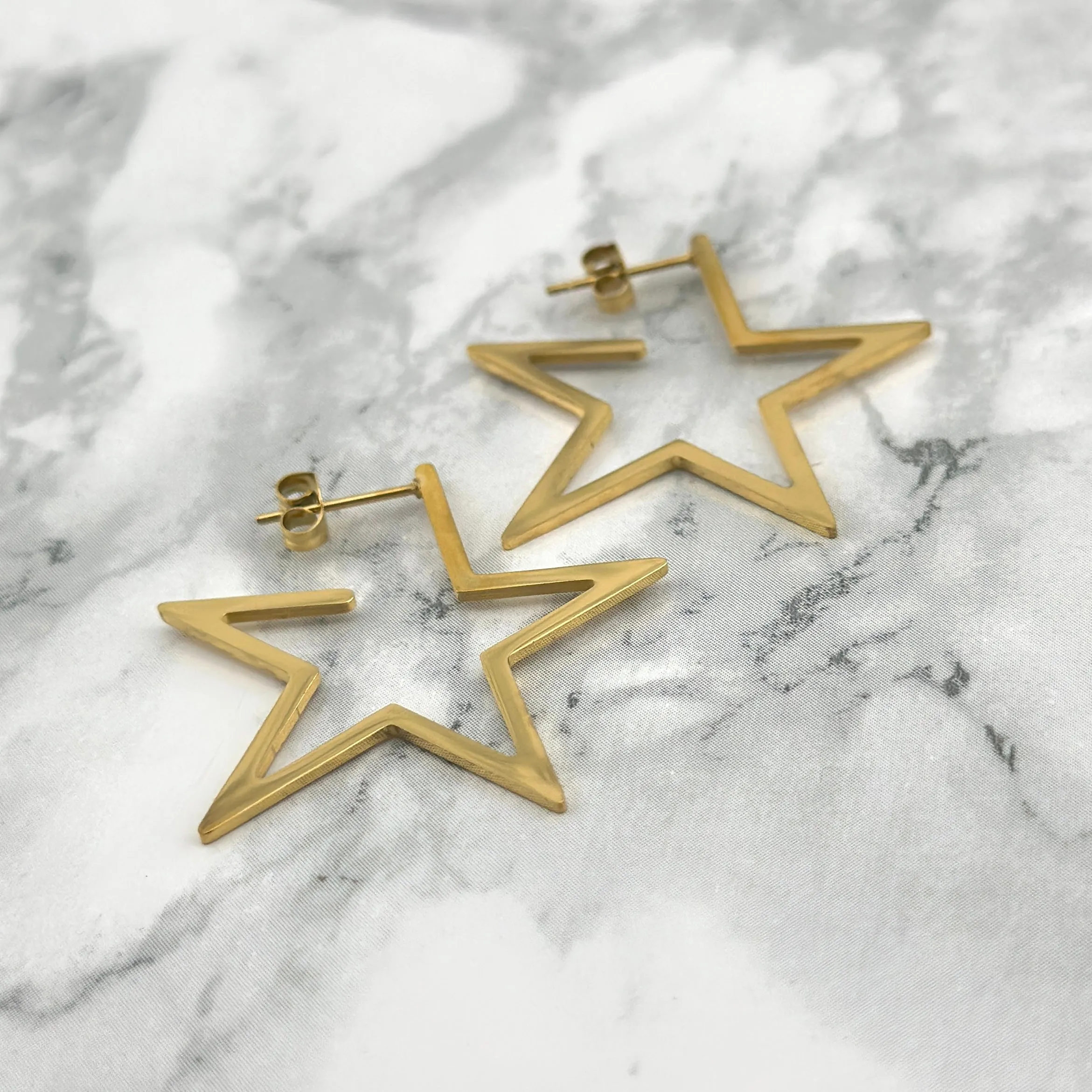 Golden Star Earrings