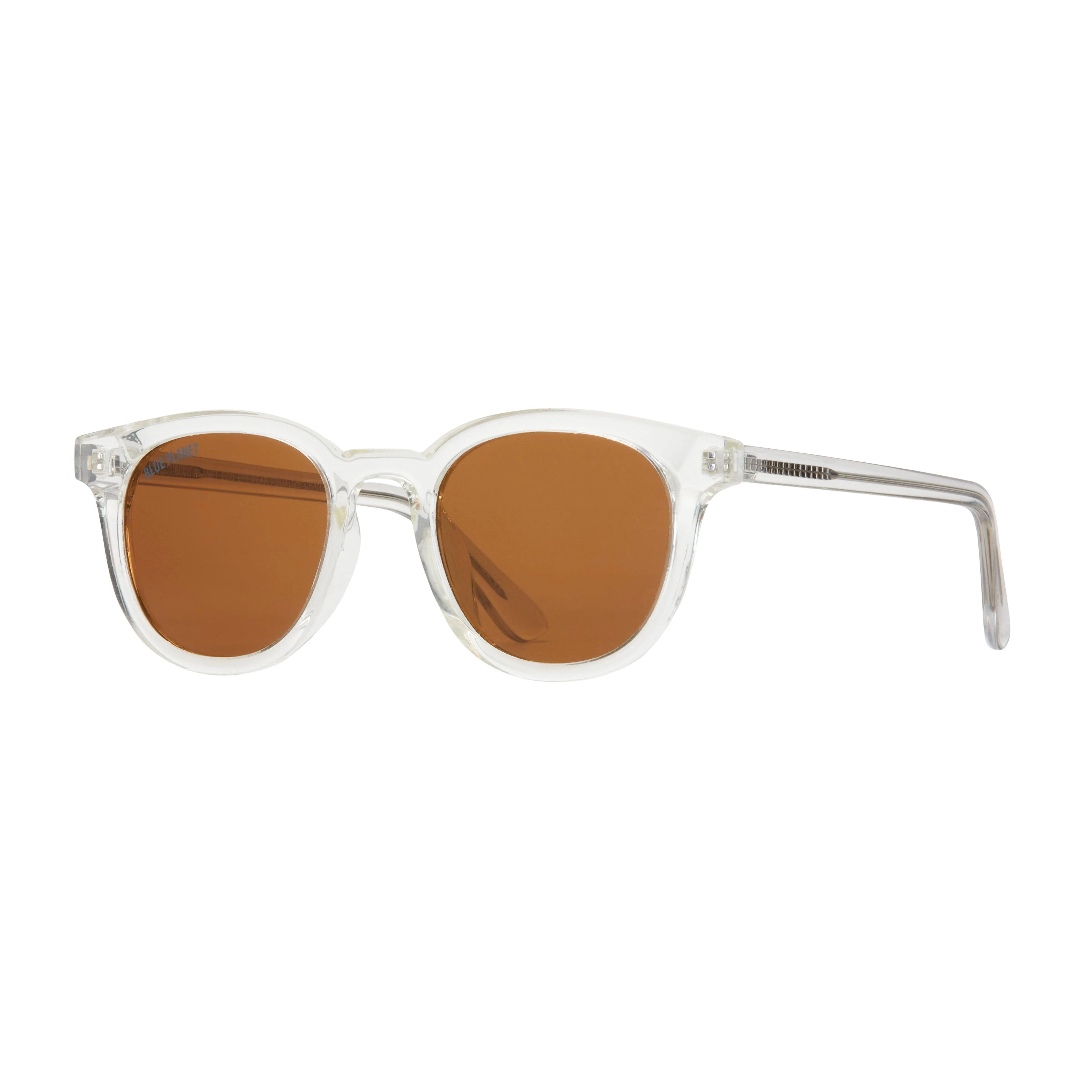 Gram Sunglasses in Crystal Clear Brown with Brown Polarized Lens