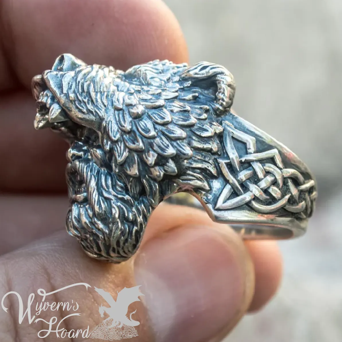 Handcrafted Viking Berserker Bear Ring