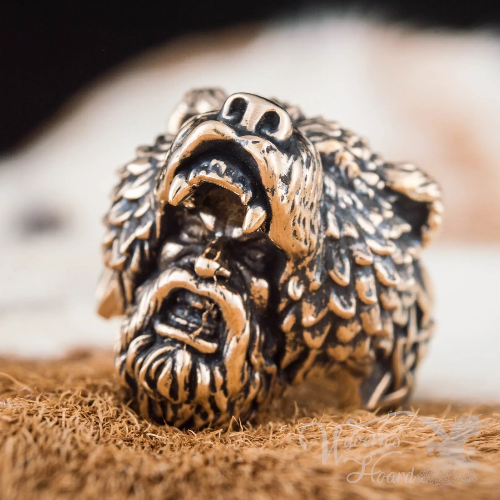 Handcrafted Viking Berserker Bear Ring