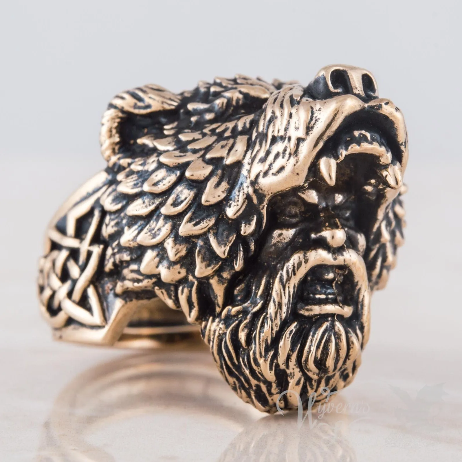 Handcrafted Viking Berserker Bear Ring