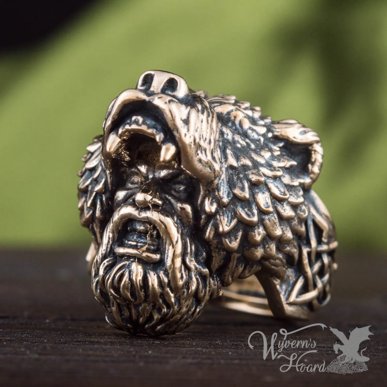 Handcrafted Viking Berserker Bear Ring