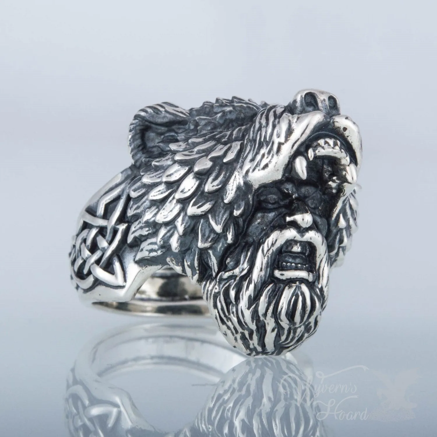 Handcrafted Viking Berserker Bear Ring