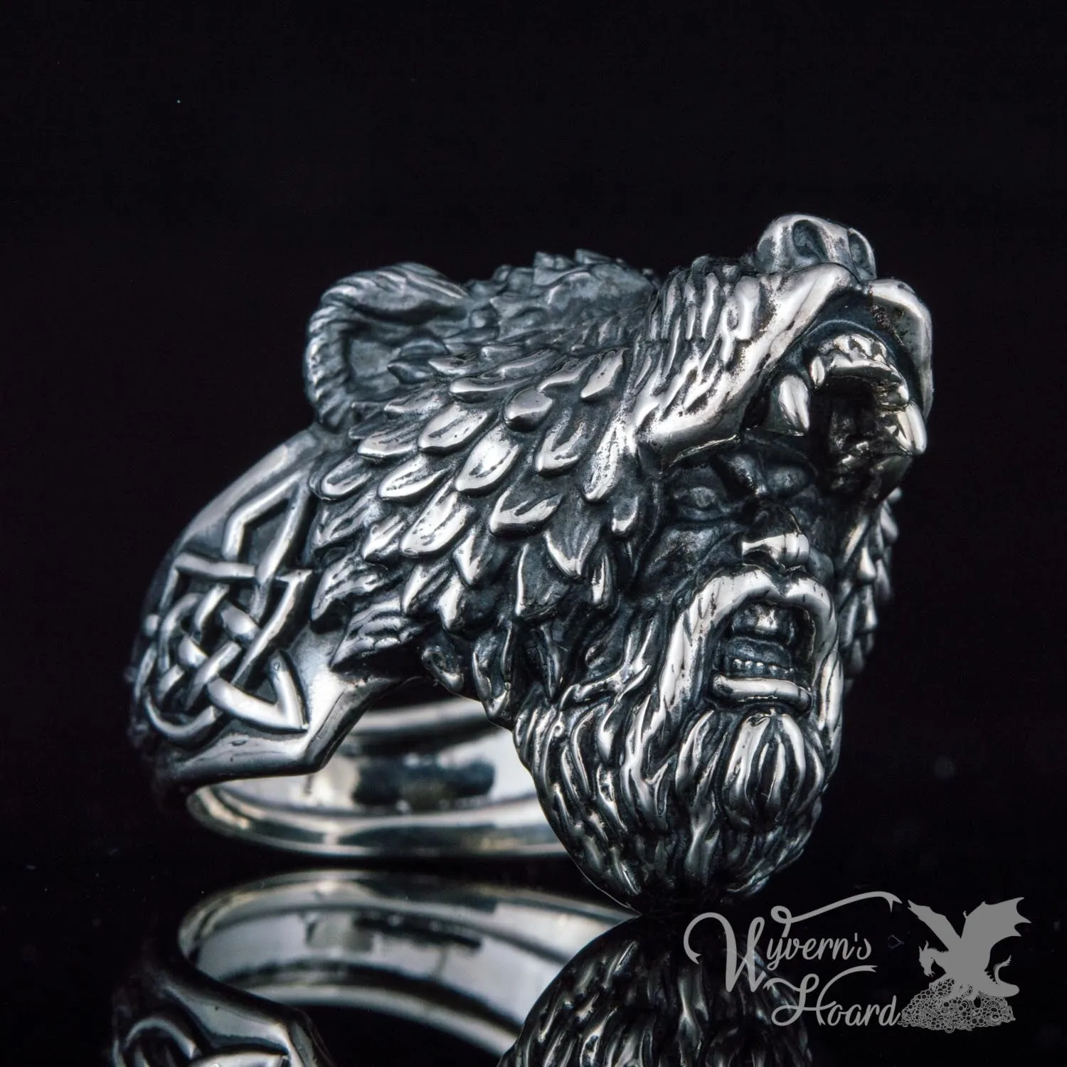 Handcrafted Viking Berserker Bear Ring