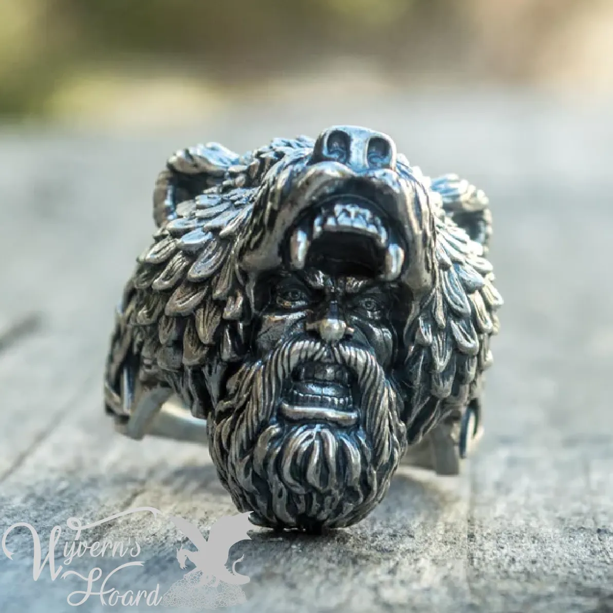 Handcrafted Viking Berserker Bear Ring