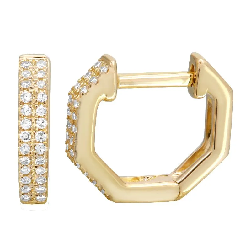 Hexagonal Diamond Hoops