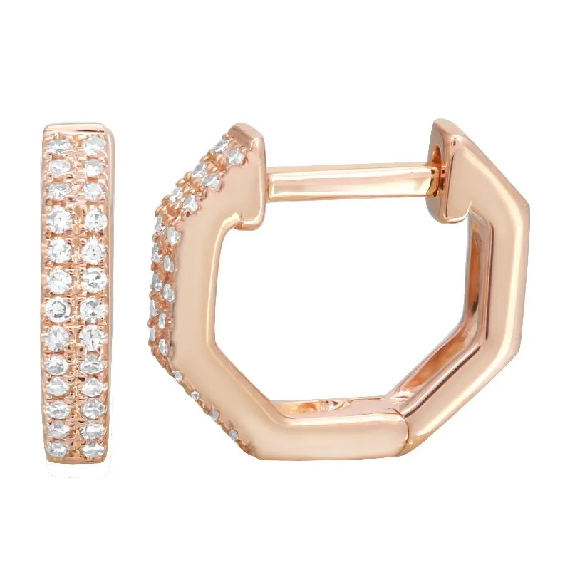 Hexagonal Diamond Hoops