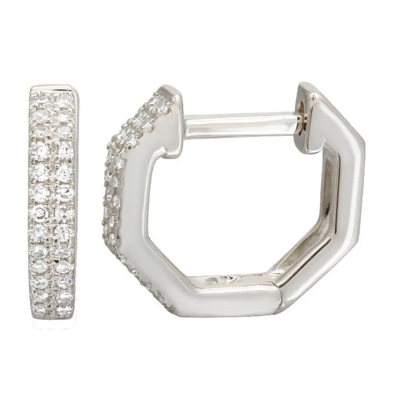 Hexagonal Diamond Hoops