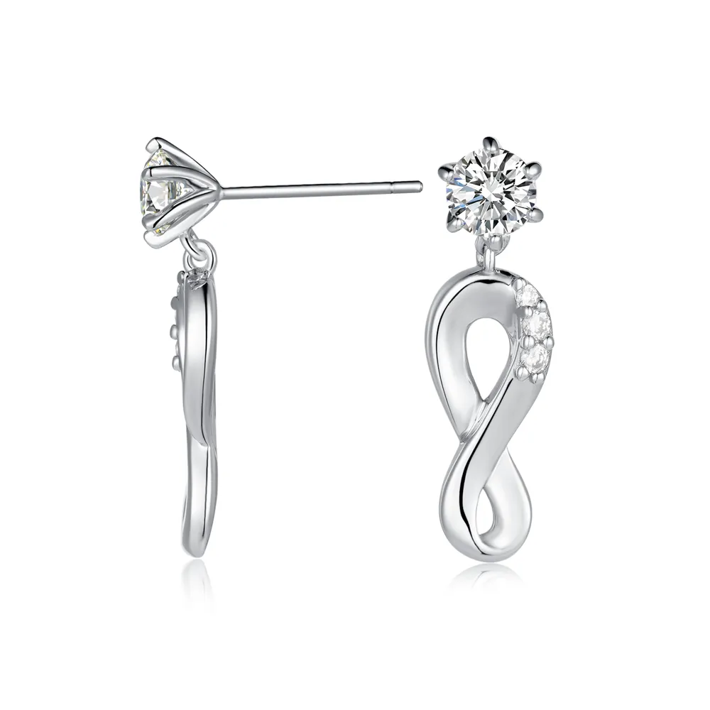 Infinite Spirit White Sapphire Earrings