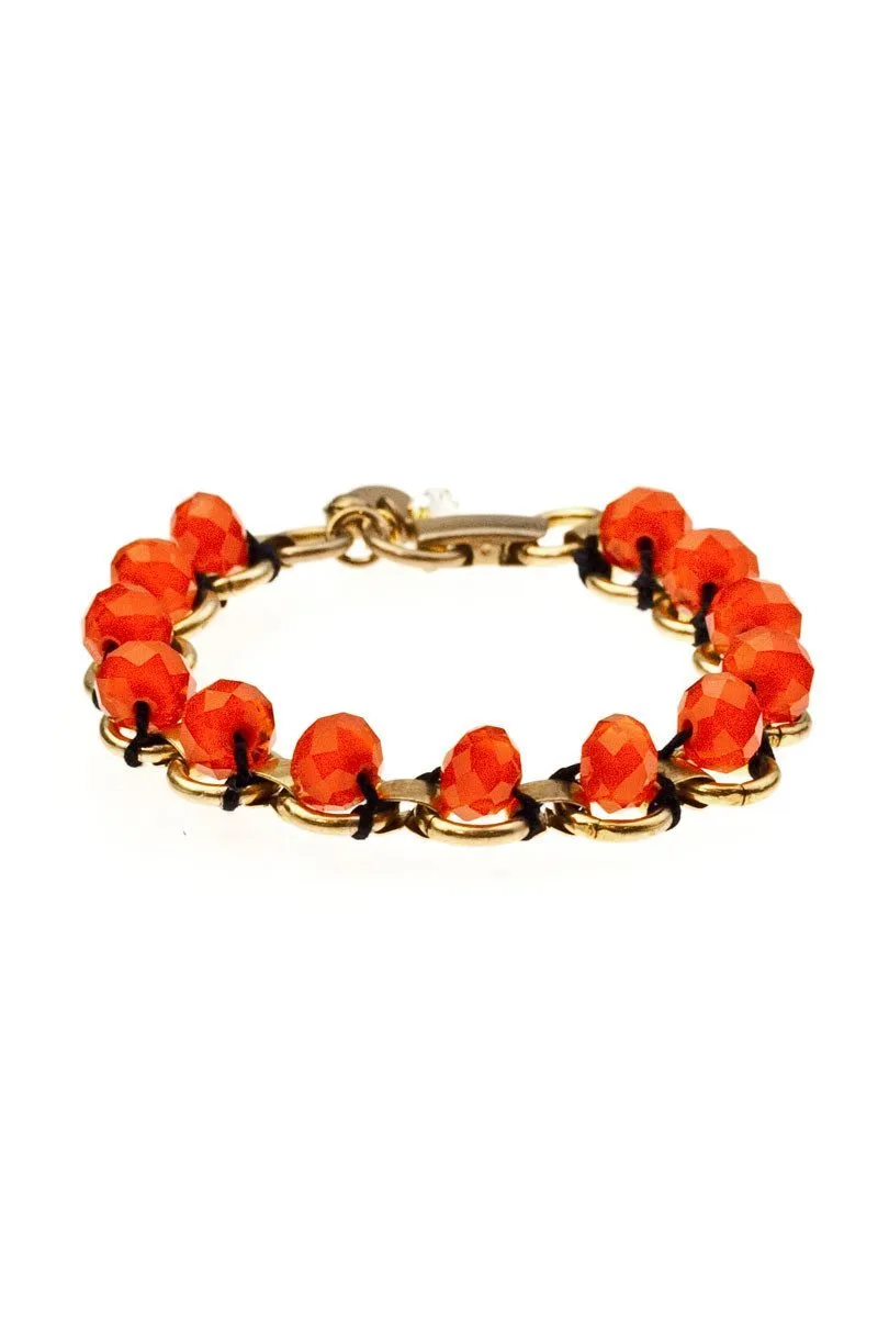 JACKSON BRACELET brass & vintage beads (more colours available)