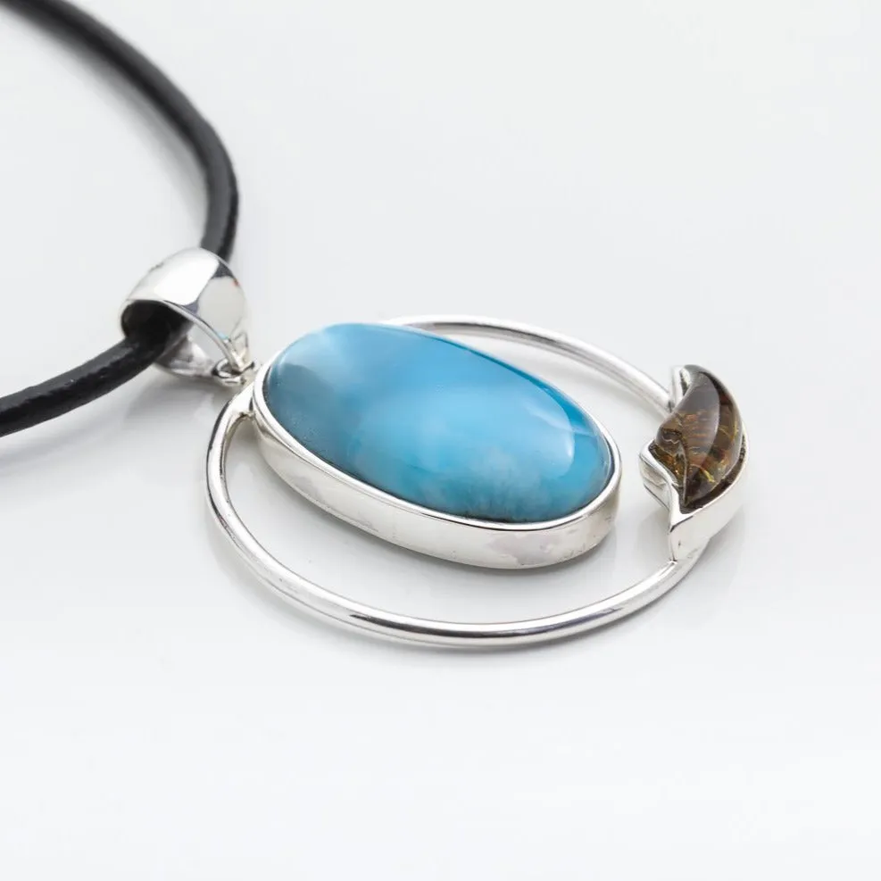 Larimar Amber Pendant Islea I