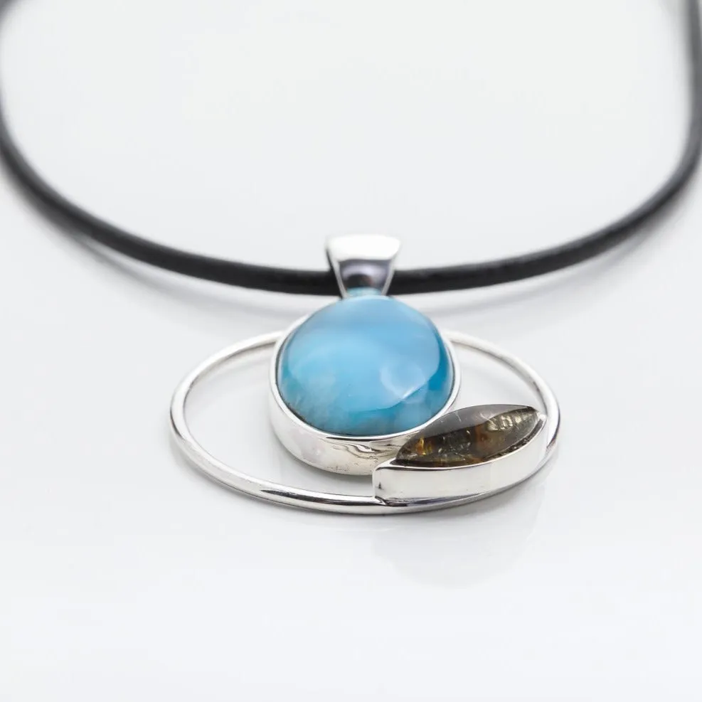 Larimar Amber Pendant Islea I