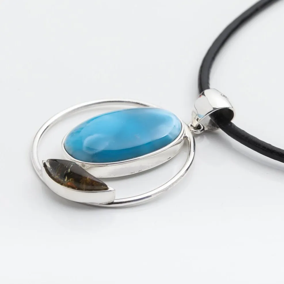 Larimar Amber Pendant Islea I