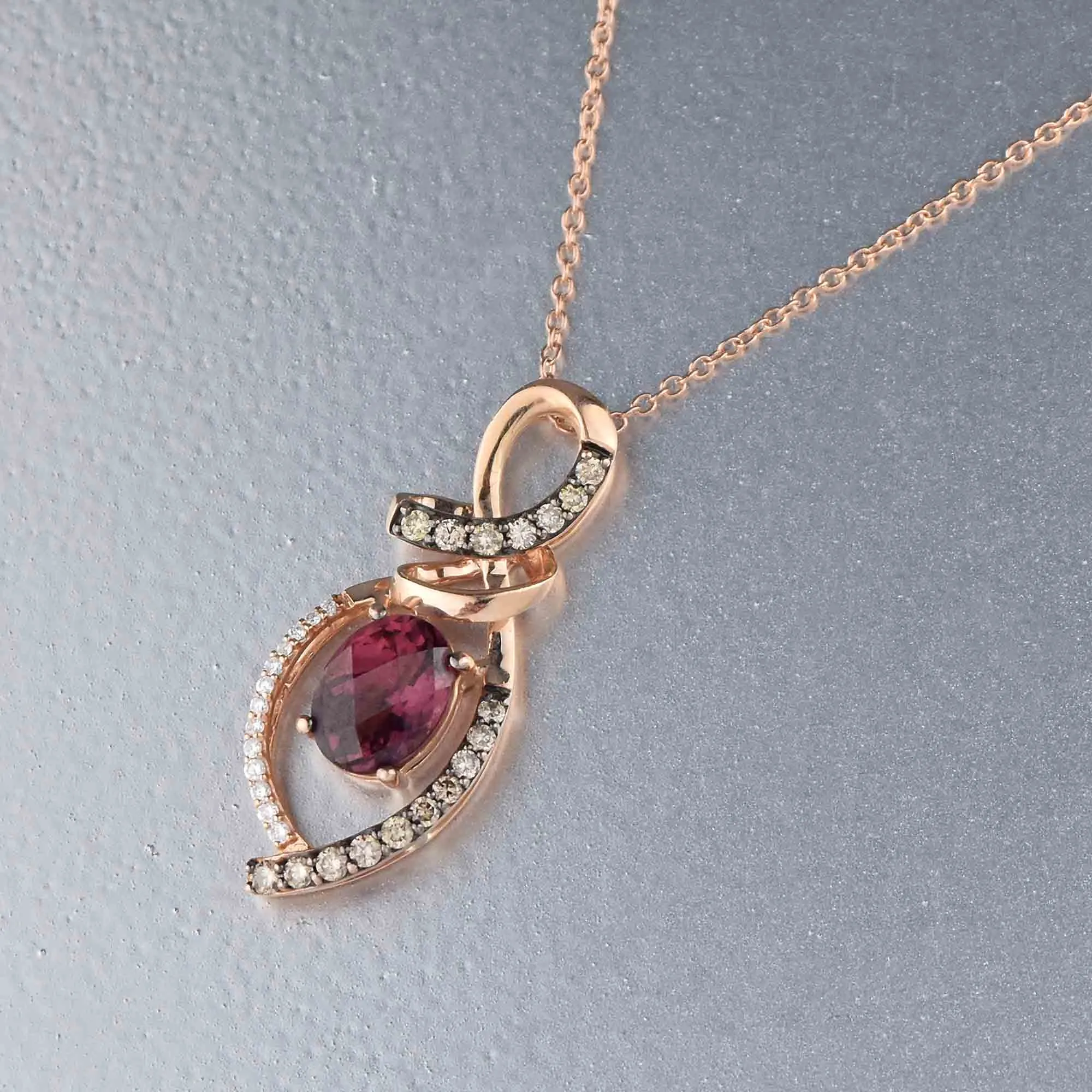 Le Vian 14K Rose Gold Rhodolite Garnet Diamond Pendant