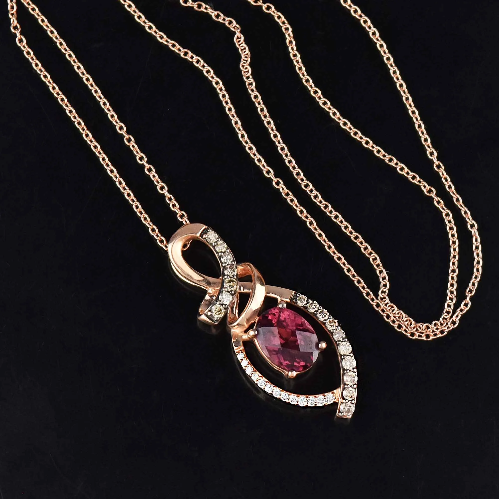 Le Vian 14K Rose Gold Rhodolite Garnet Diamond Pendant