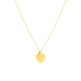 LOVE TOKEN INITIAL NECKLACE GOLD